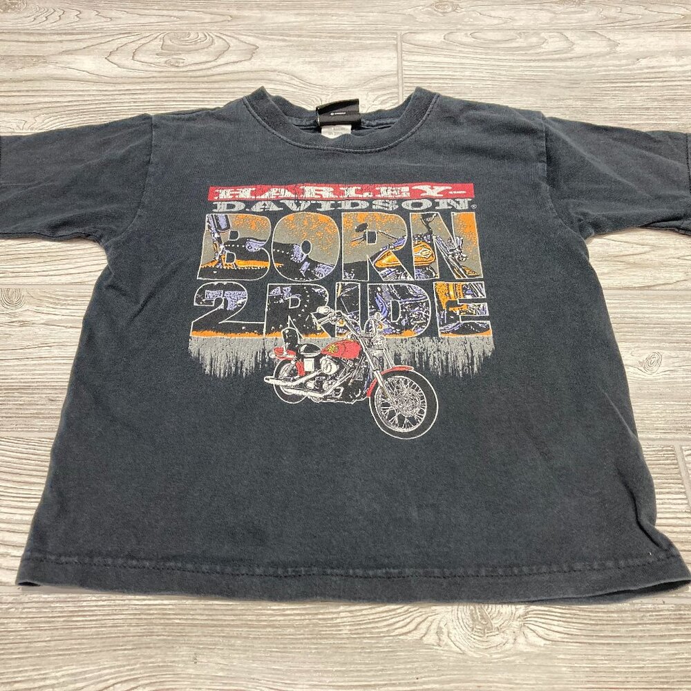 Vintage Boys Harley Davidson "Born 2 Ride" T-Shirt
